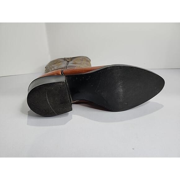 ACME Womens Leather Boots Size 4 1/2 D Brown Western Cowgirl Rodeo 1960s #2526 - Picture 7 of 10